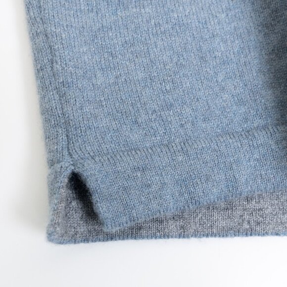 Luca Faloni Cashmere Polo Sweater French Blue XL Made in Italy - Picture 8 of 14